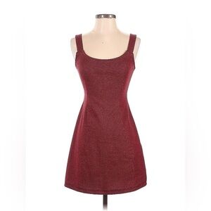 Elegant burgundy Red Sleeveless Dress
